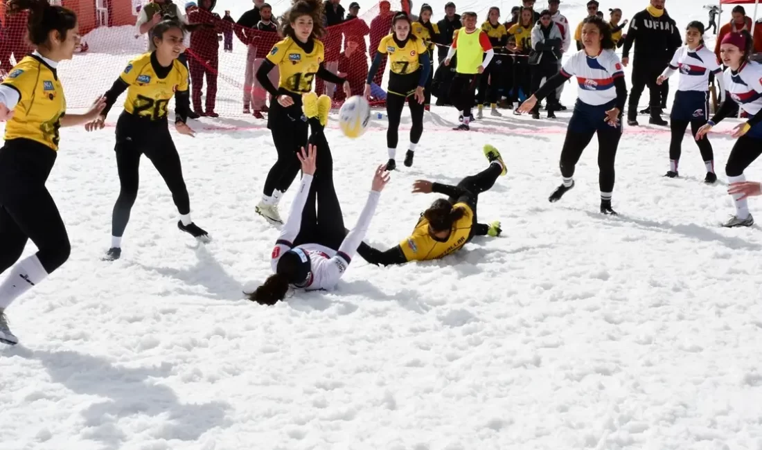 Adrenalin dolu kar üzerinde Ragbi Şampiyonası ilk kez Isparta’da yapıldı